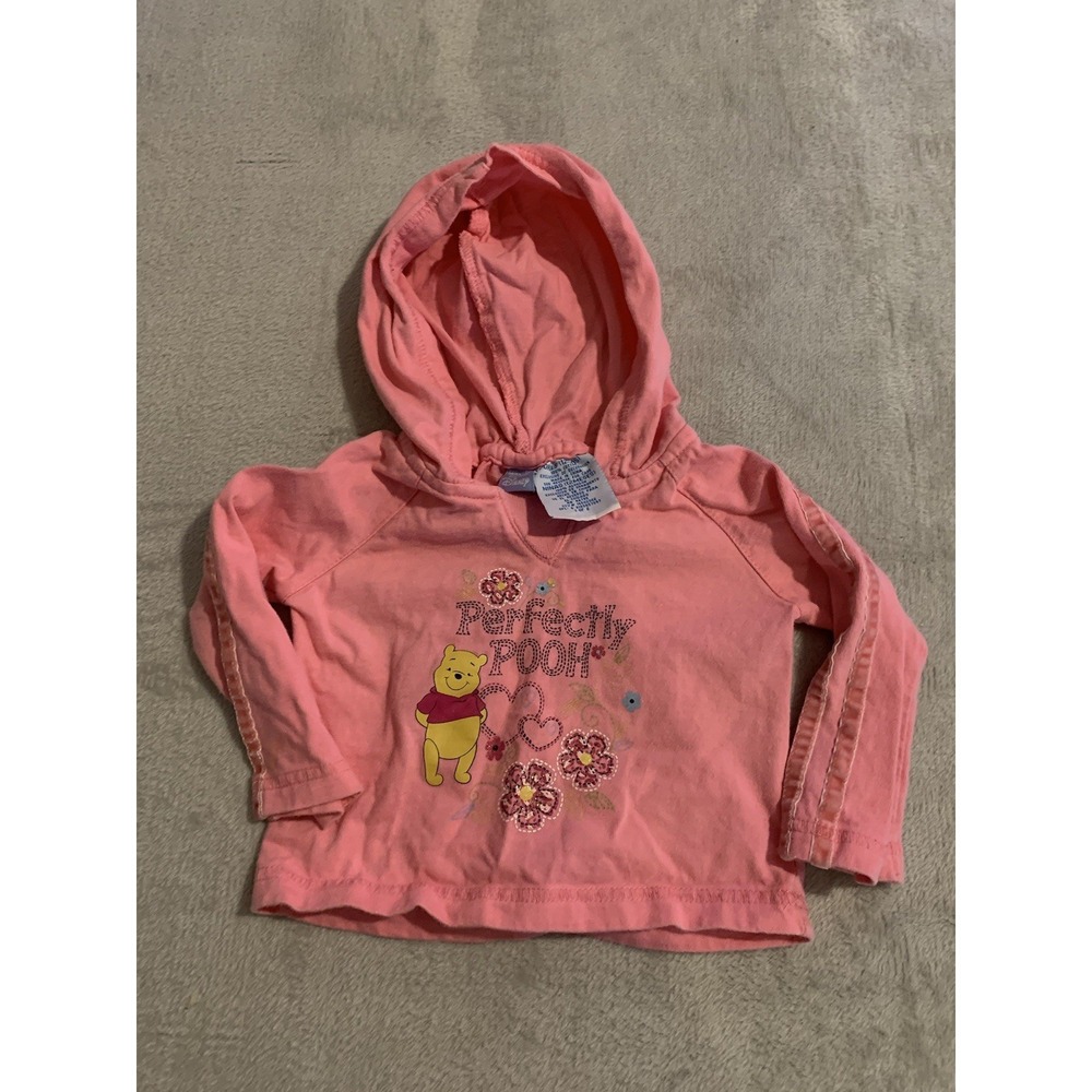 The Wonderful World Of Disney Vintage Winnie 12 M Pink Perfectly Pooh Hoodie
